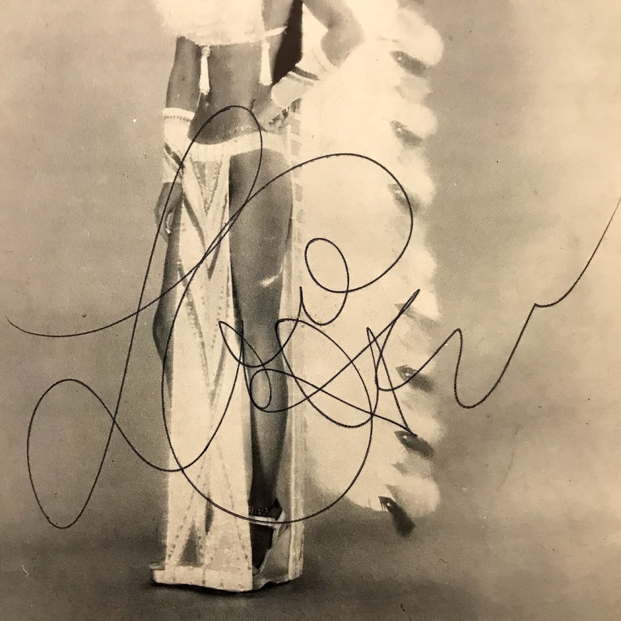 Cher Autographed Black & White Photograph