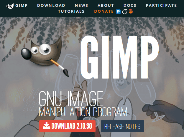 GIMPフォトエディタのダウンロードページ|  gimp写真編集ソフトウェア