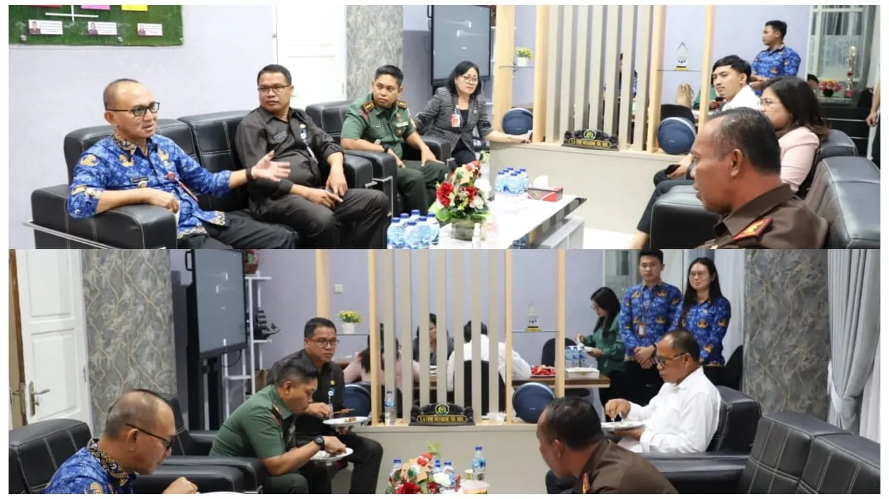 Rapat Forkopimda Mitra Rapat bersama di kajari Minsel. (Foto istimewa)