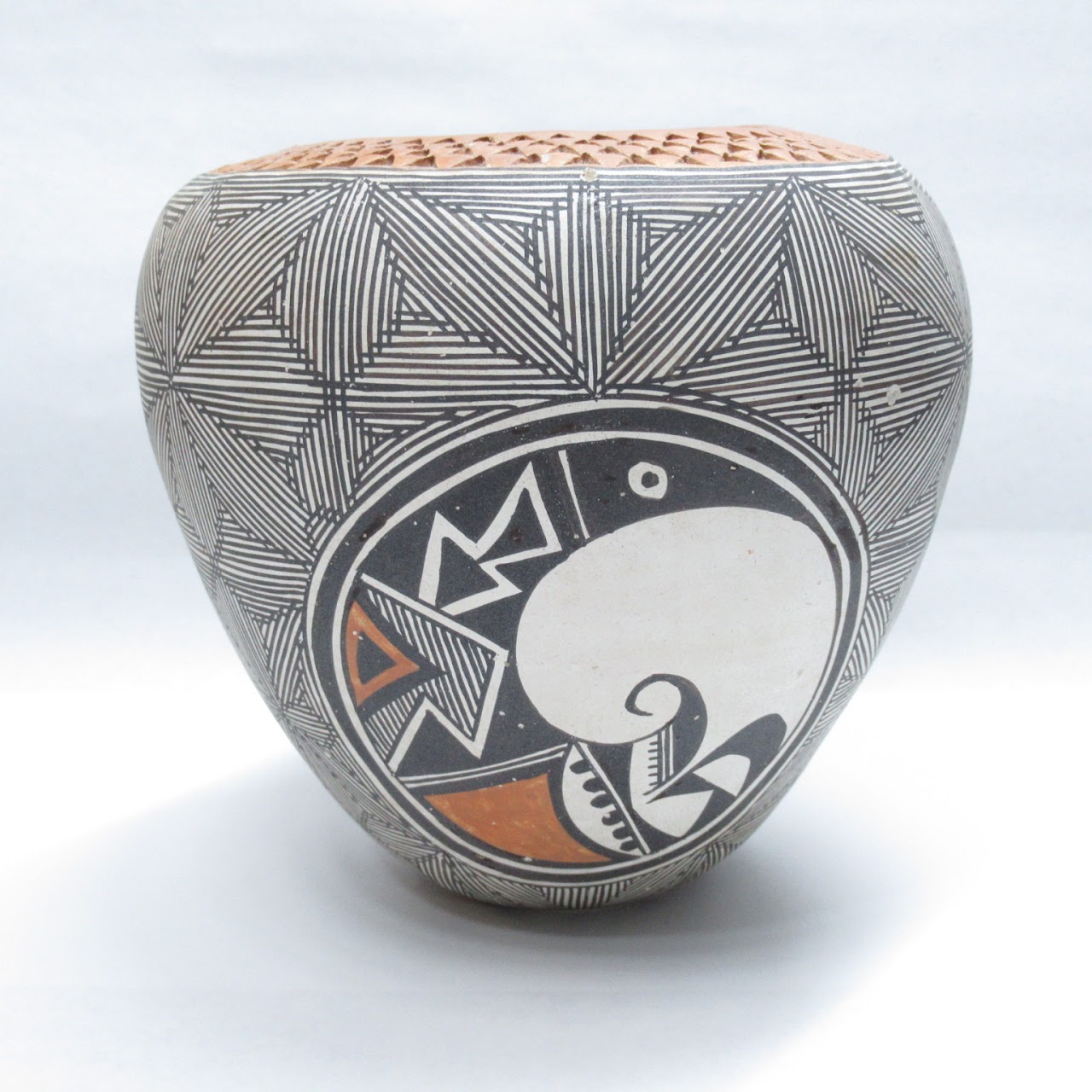 Signed Acoma Pueblo Pottery Vase Pair