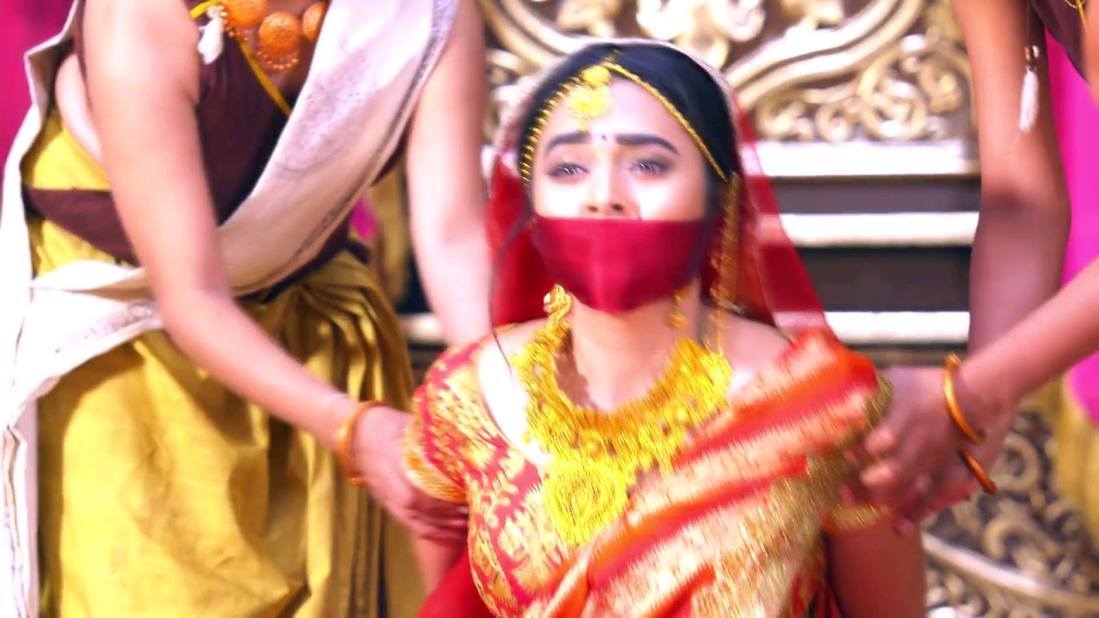 Hot Indian Girl Red Cloth Otm Gag And Handgag Scne Indian Girl Bound And Gagged Scene