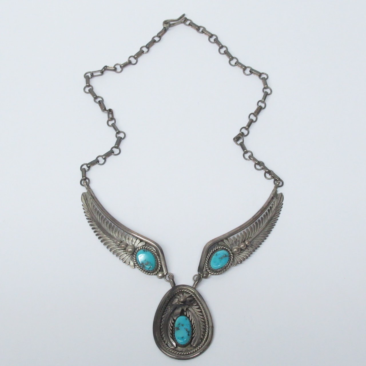 D. K. Lister Sterling Silver & Turquoise Necklace