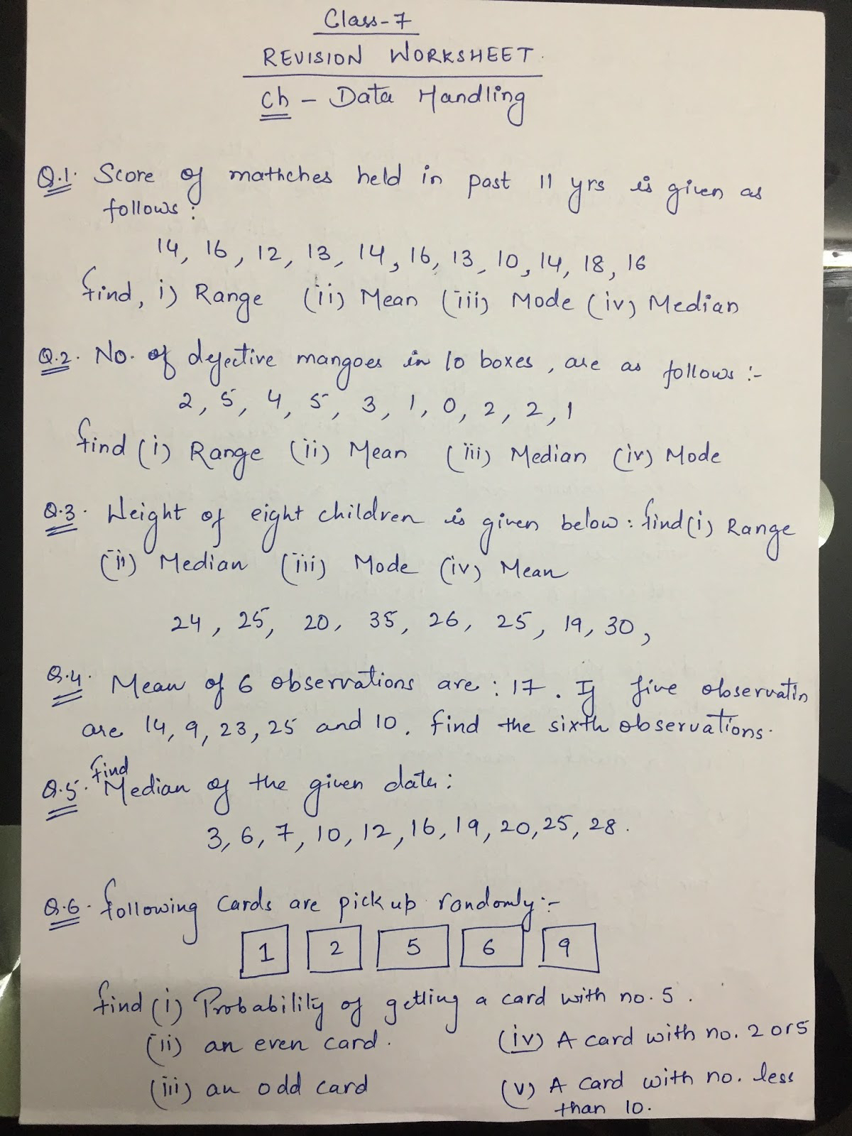 case study data handling class 7