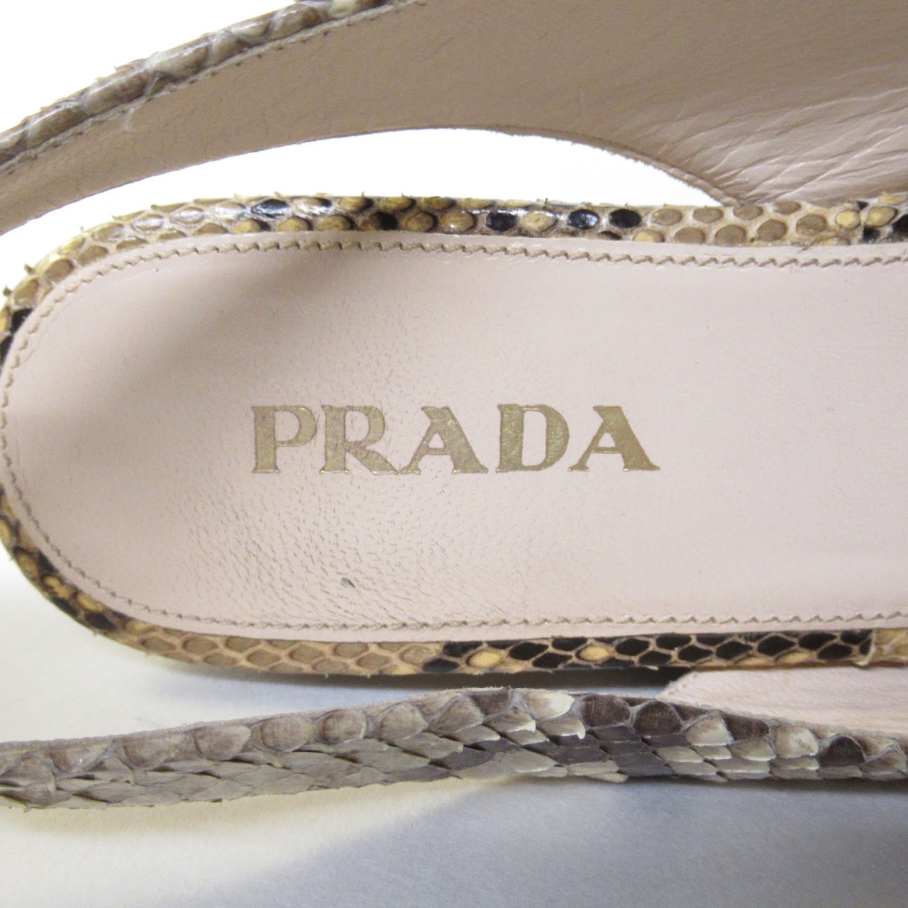 Prada Python Wedges