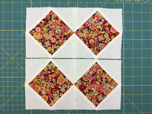 Block 1: 16 HST quilt sampler - beginner quilt