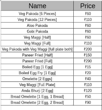 Anshuman Bharti Foods menu 