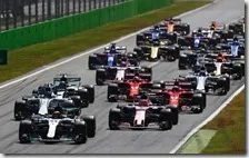 La partenza del gran premio d'Italia 2018