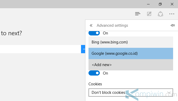 cara mengubah mesin telusur di microsoft edge 3