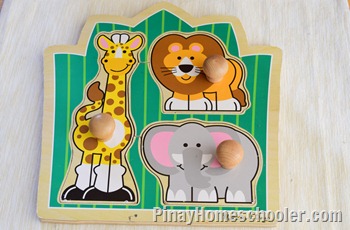 Melissa & Doug Jungle Friends Safari Animals Jumbo Knob Wooden Puzzle