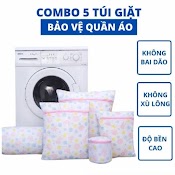 Set 5 Túi Lưới Giặt Đồ Máy Giặt, Túi Lưới Giặt Quần Áo Lót Tiện Dụng