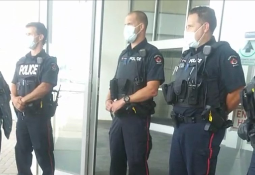 Police investigating vandalism during anti-mask rally at the North Bay Mall