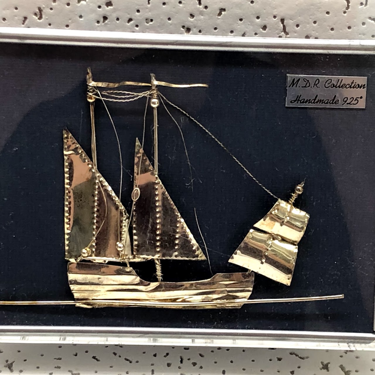 Sterling Silver Framed model Ship