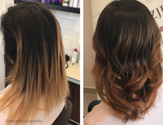 Transformação para Cabelo Ombre @salonfryzuanieski