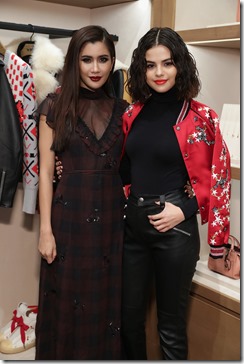 NEW YORK, NY - SEPTEMBER 13:  Praya Lundberg (L) and Selena Gomez pose during the Coach In-Store Event with Selena Gomez at Coach Boutique on September 13, 2017 in New York City.  (Photo by Cindy Ord/Getty Images for Coach)