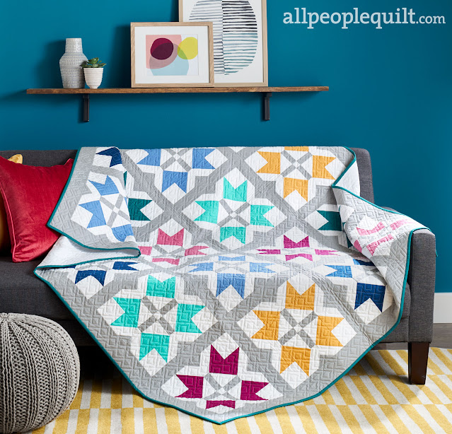 Solid Choice quilt pattern by Andy of A Bright Corner - a modern star quilt in solid fabrics