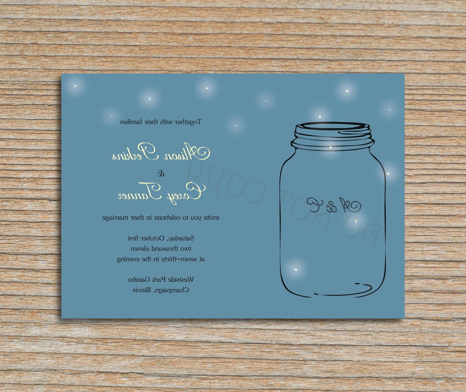 Wedding Invitation - Mason Jar