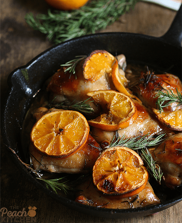 Orange Rosemary Roasted Chicken Thighs