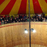 enjoying a wall ride at the carnival in Den Haag, Netherlands 