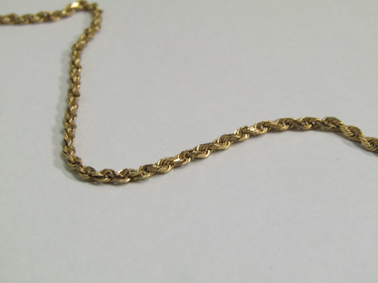 14K Gold Rope Necklace