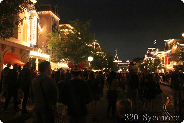 disneyland at night