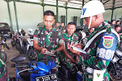 Staf Intel Yonkav 5/DPC Sidak Kelengkapan Administrasi Kendaraan Bermotor.