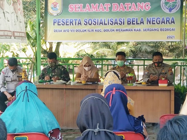 Kanit Binmas Polsek Dolok Merawan Hadiri Sosialisasi Bela Negara