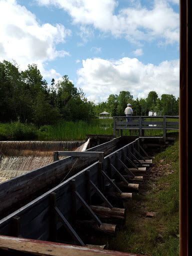 The river, getting ready to power the grist mill. From  Acadian History Comes Alive in a New Brunswick Village