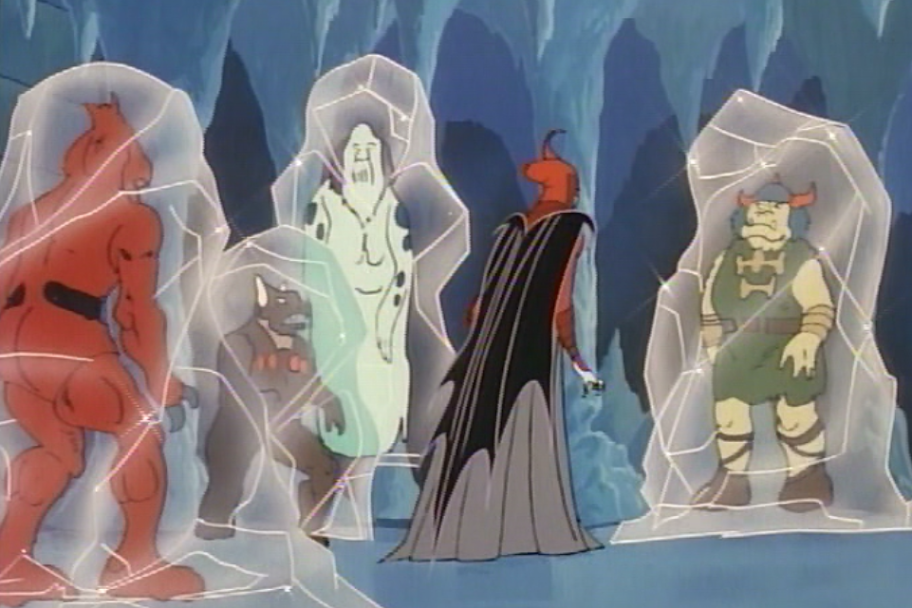 I suppose you’re all wondering why I asked you here today. Well, I just thought it would be ice to see you … Venger and his minions, encased in ice