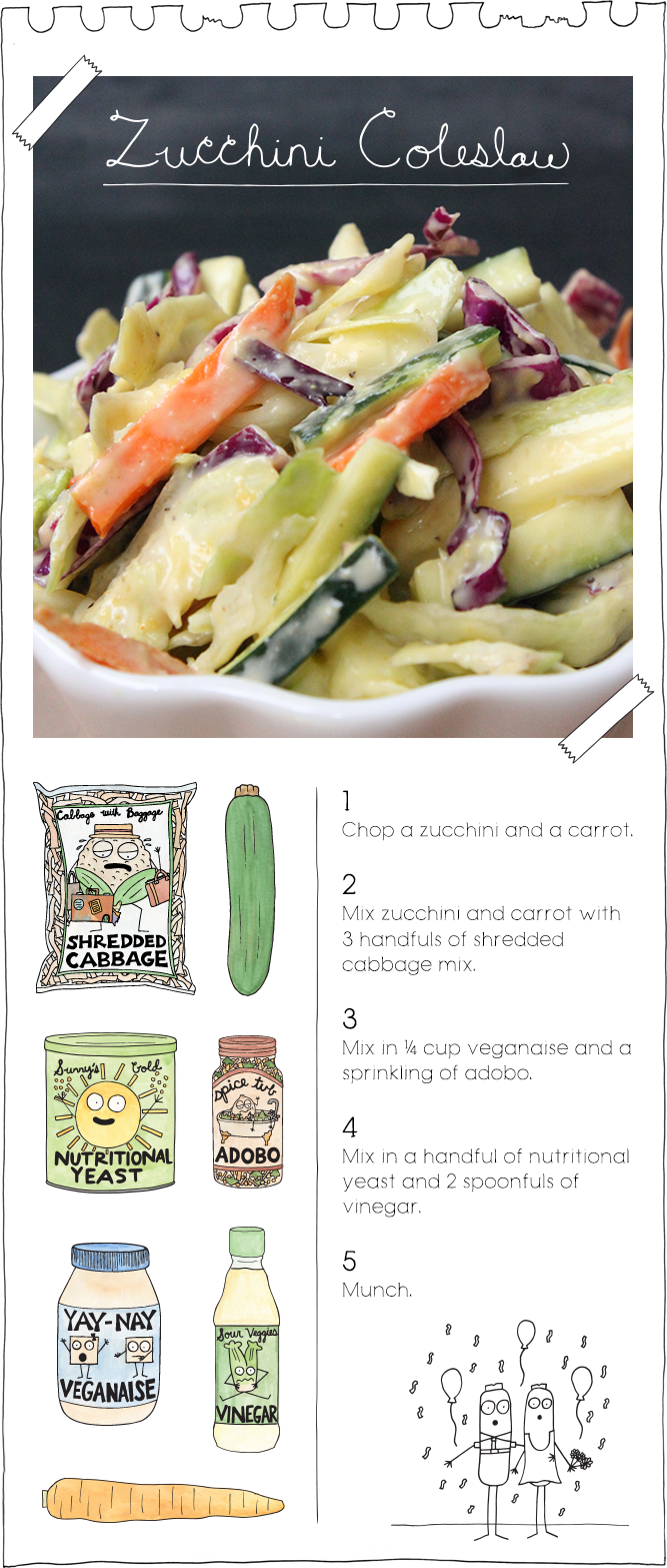 The Vegan Stoner's Zucchini Coleslaw