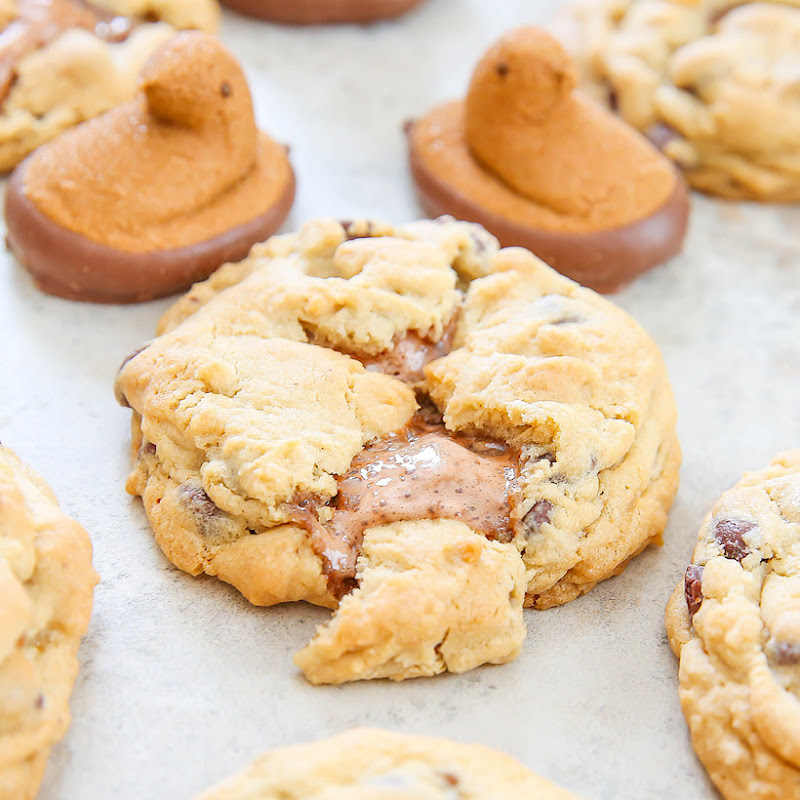 photo of a PEEPS® Stuffed Chocolate Chip Cookies