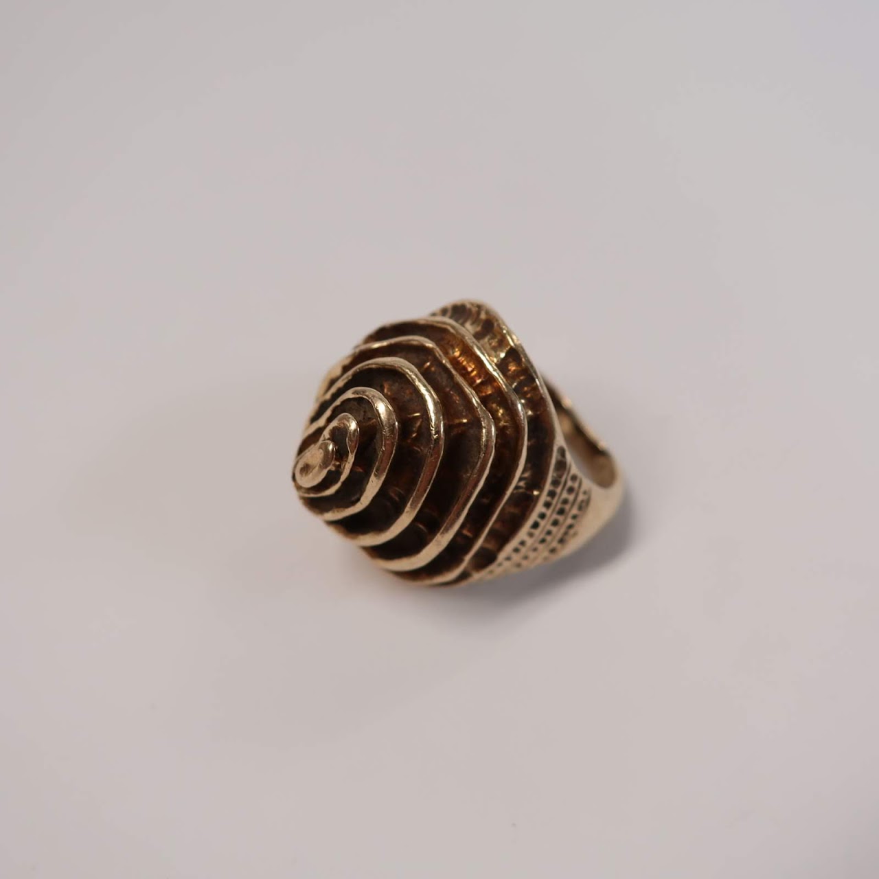 14K Gold Spiral Cocktail Ring