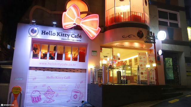 the Hello Kitty Cafe in Hongdae, Seoul in Seoul, South Korea 