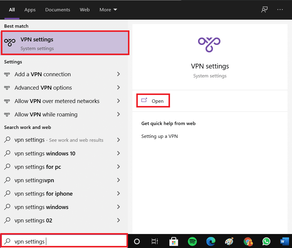 In a Search Bar type VPN settings and click Open. How to Fix Apex Legends Unable to Connect