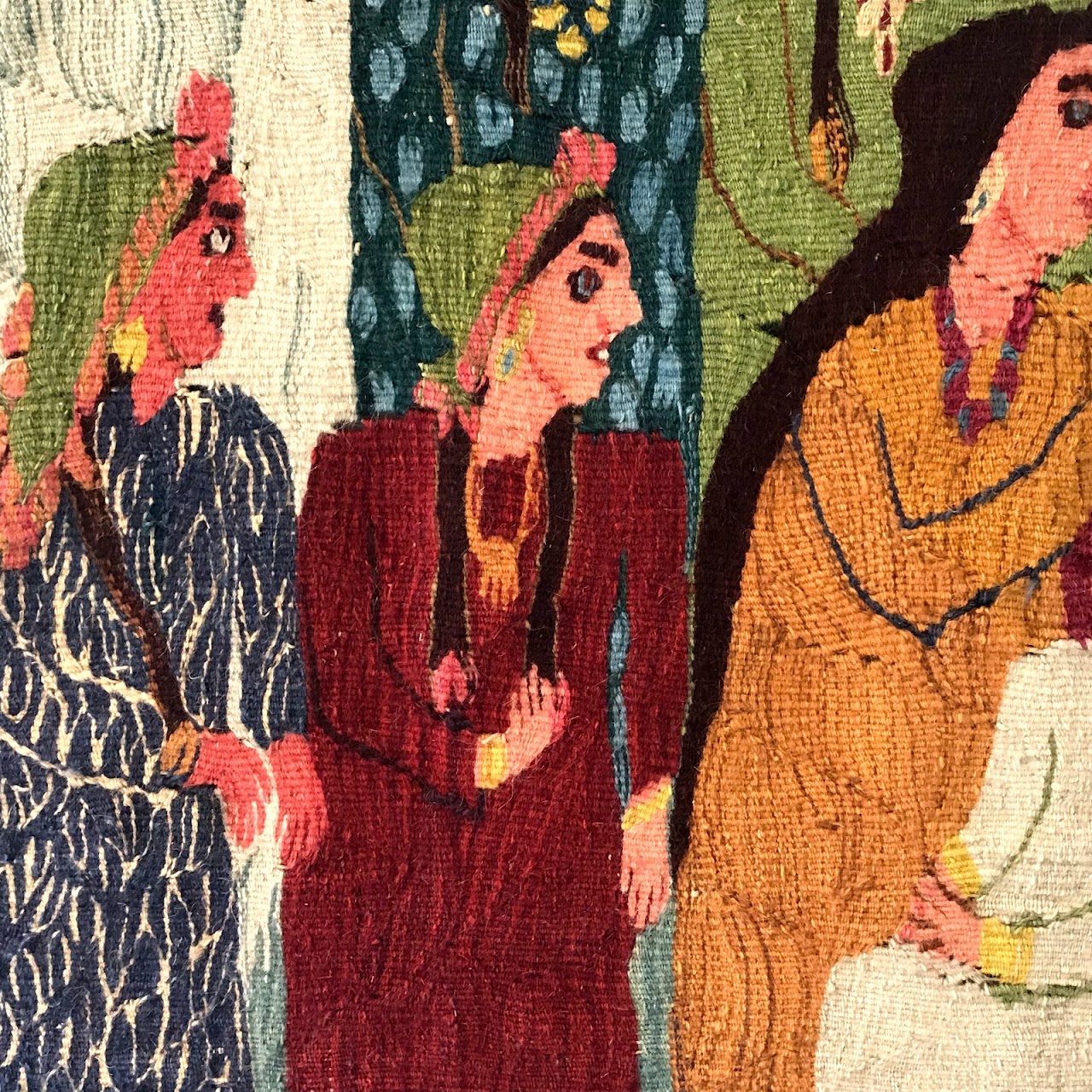 Hand-Woven Wool Tapestry