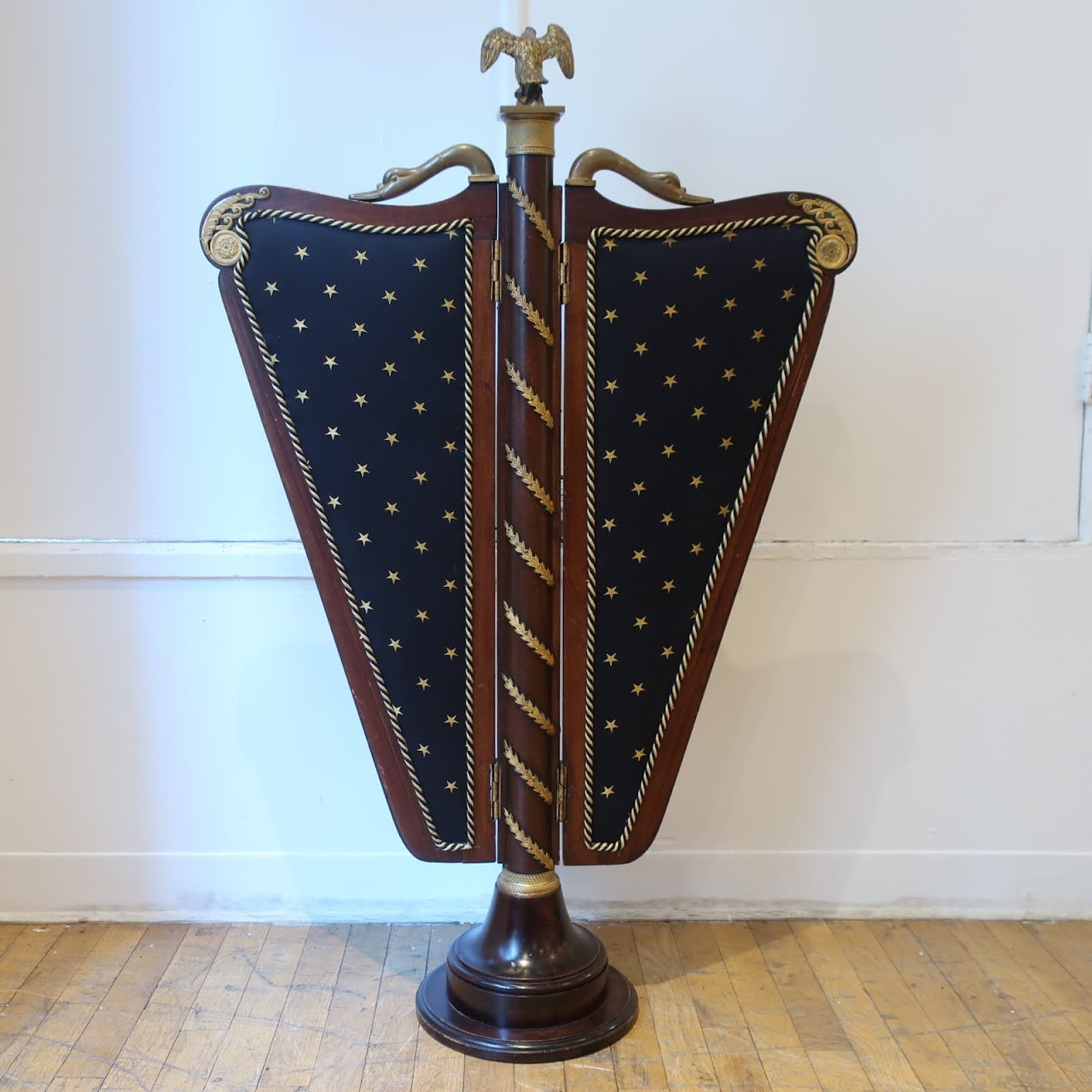 Mahogany & Brass Military Valet Stand