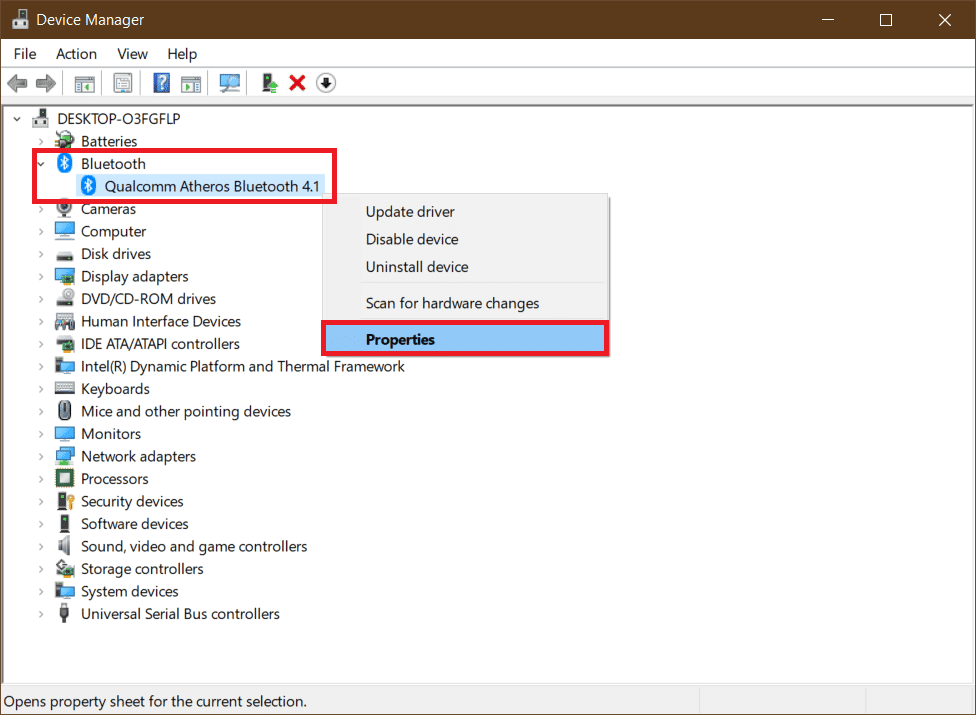 Eigenschappen optie.  wat is WDF en hoe de WDF_VIOLATION-fout in Windows 10 op te lossen?