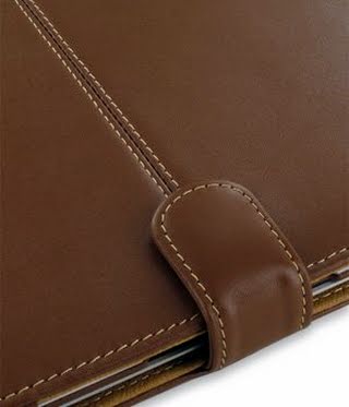 PDair Leather case for Apple New MacBook Air 13" *2010 Version* - Book Type (Brown)