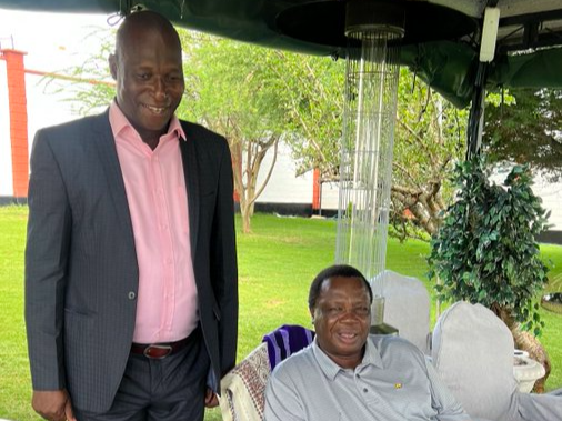 Central Organisation of Trade Unions (Cotu) Secretary General Francis Atwoli and his security officer Sergent Robert Chembe.