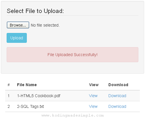 File Upload View And Download Using Php And Mysql File Upload View And Download Using Php And Mysql
