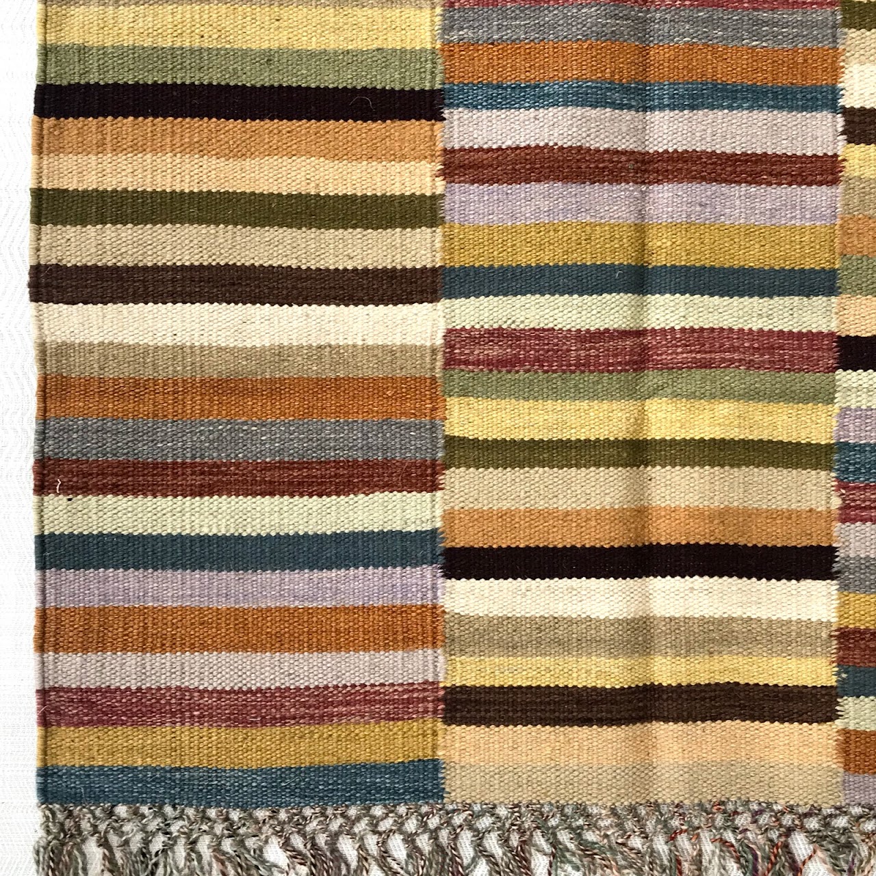 Egyptian Wool Kilim Striped Runner #1