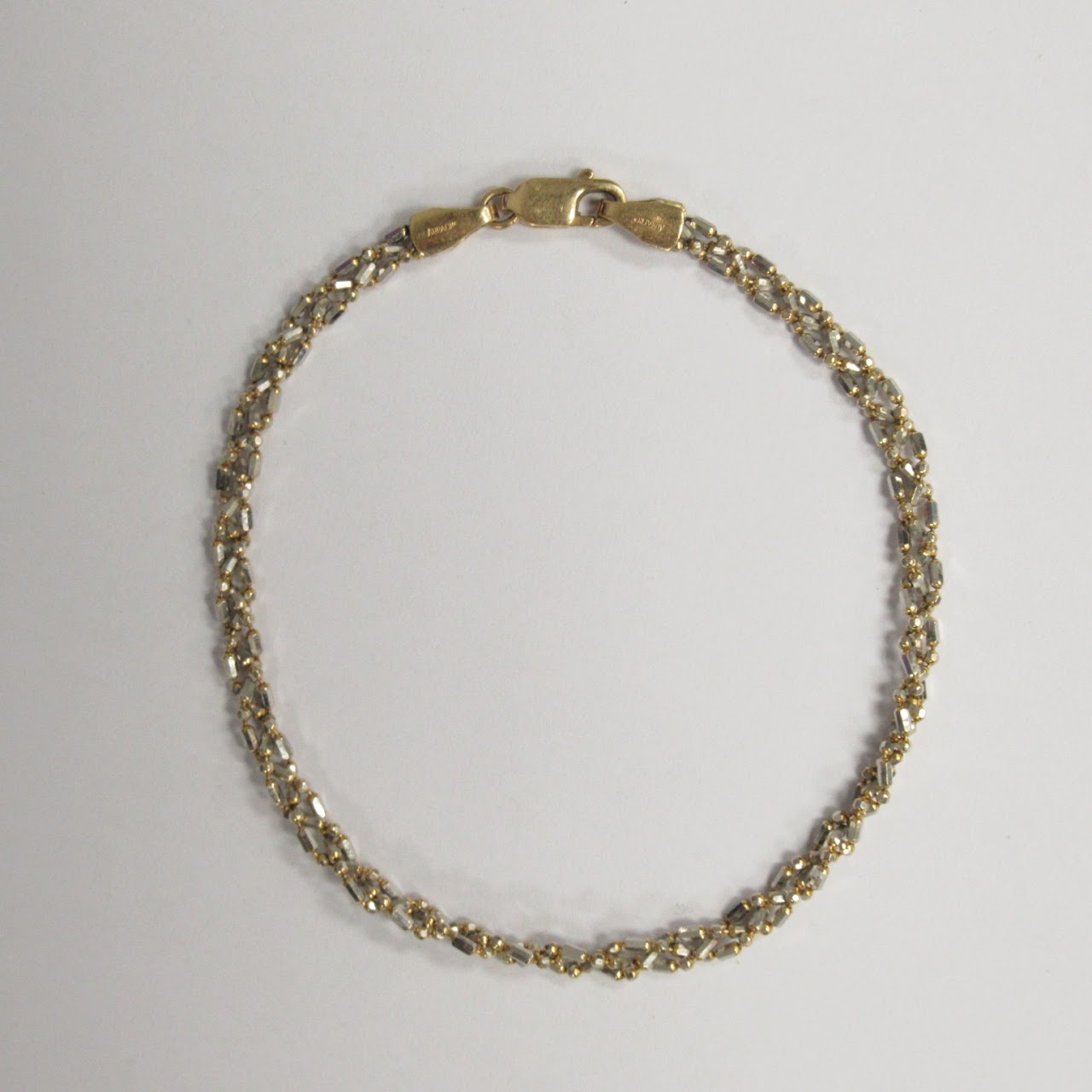 14K Yellow and White Gold Braclet