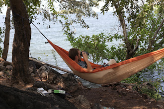 Relaxing in the hammock