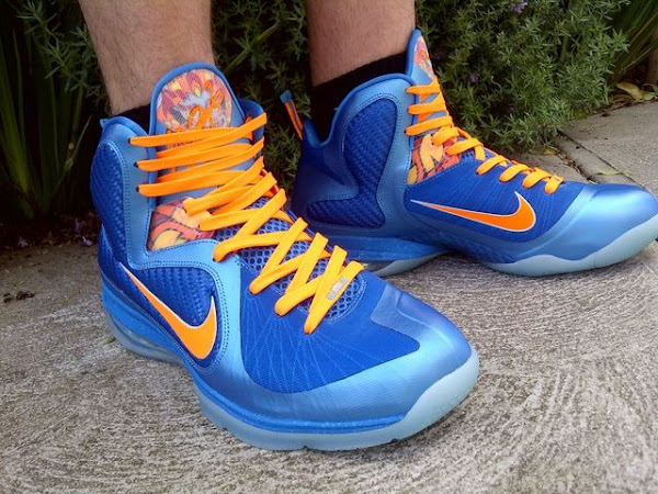 Nike LeBron 9 8220China8221 Onfoot Pics wOrange amp Blue Laces