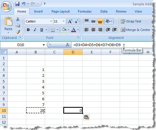 Fórmula relativa copiada