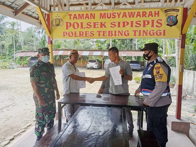 Ributnya Diparter Tuak, Mediasinya di Taman Musyawarah Mapolsek Sipispis