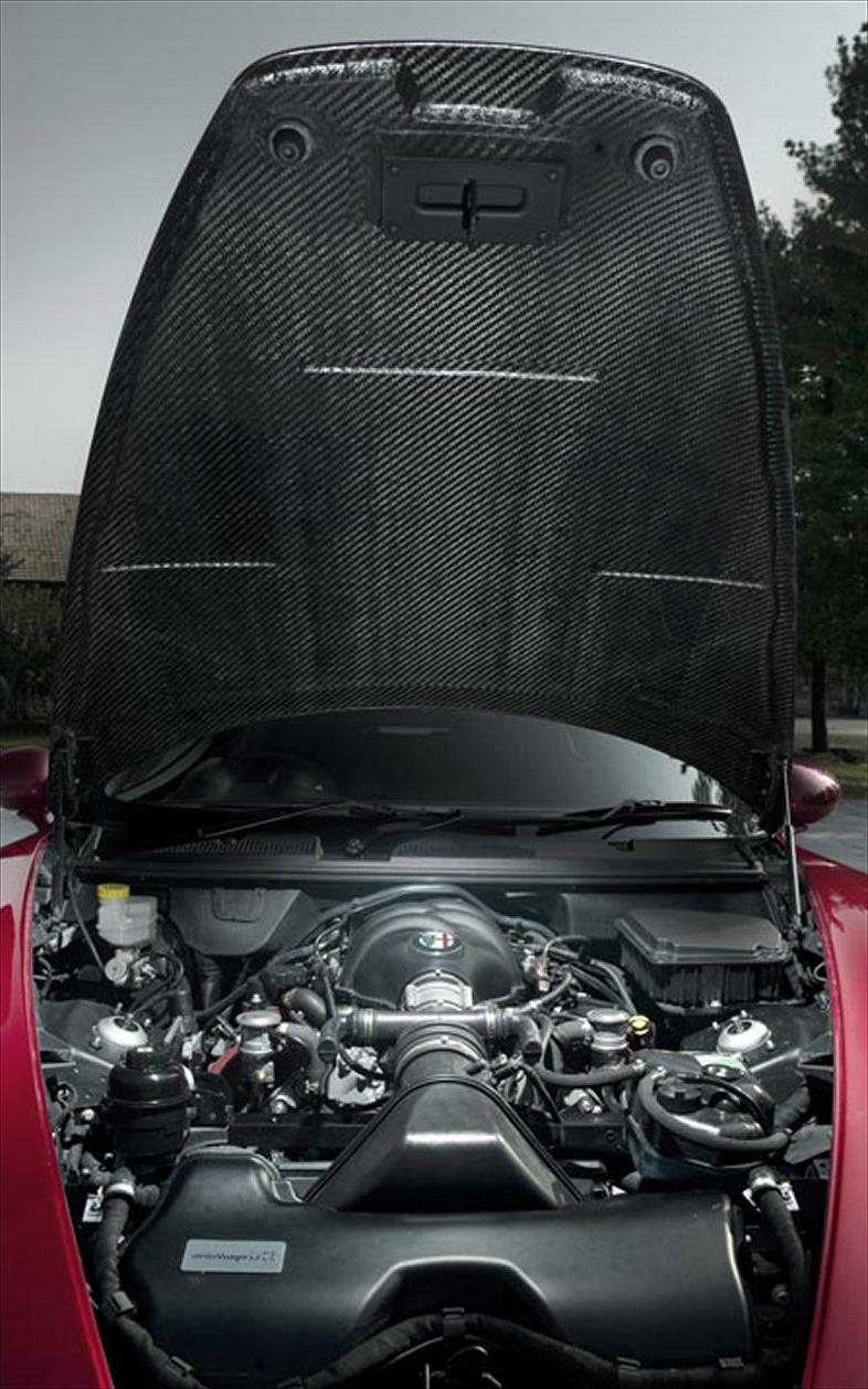 2009 Alfa Romeo 8C Competizione Engine Bay View