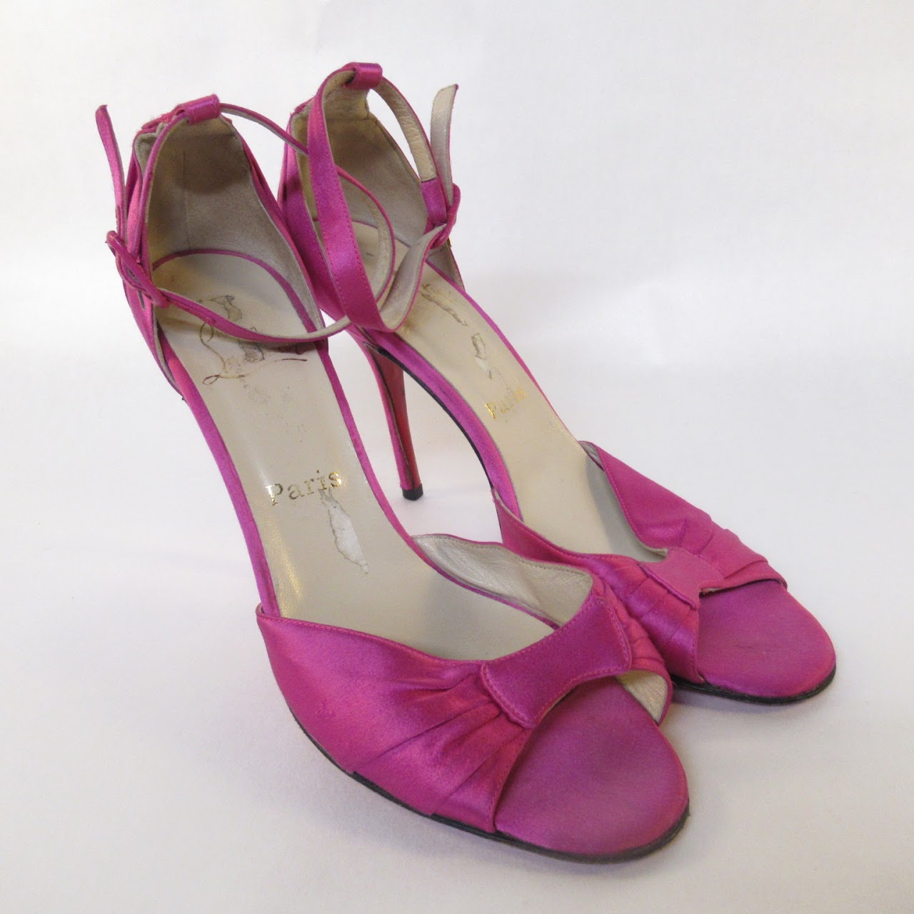 Christian Louboutin Pink Satin Pumps