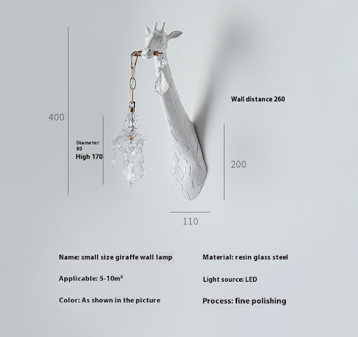 Title 9, Giraffe Wall Lamp Bedside Lamp Personality Crea...