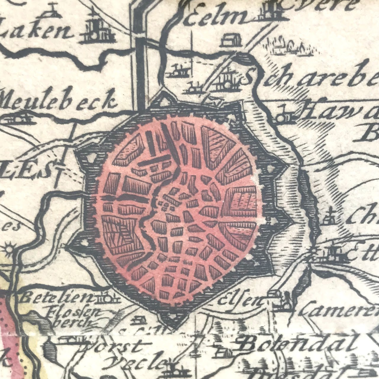 18th C. Engraved Map of Duchy of Brabant