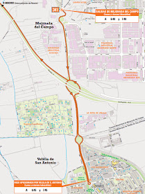 Nueva línea 341 de autobús exprés entre Velilla de San Antonio y Mejorada del Campo con la capital